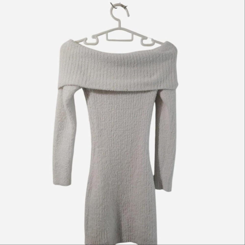 Wild Fable Off-Shoulder Cream Sweater Dress